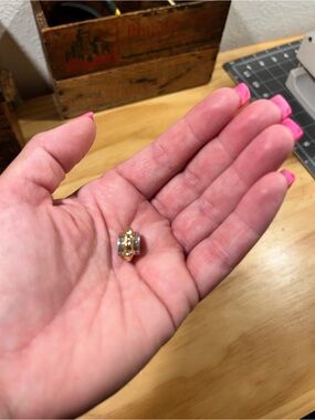 Set of 2 Decorative Brighton Beads Gold and Silver